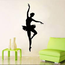 Ballet Dancer Wall Sticker Ballerina Vinyl Art Murals Wall Decals Ballet Silhouette Girls Dance Decal Bedroom Decoration 2024 - buy cheap