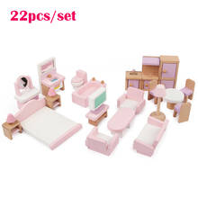 22Pcs Dollhouse Furniture Toys Set Dollhouse Miniature Furniture For Kids Simulation Furniture Miniature Toys Pretend Dolls Set 2024 - buy cheap