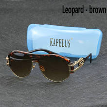 Kapelus óculos de sol masculino, personalizado, grande, metal, quadrado, em espécie, luz uv400, 671 2024 - compre barato