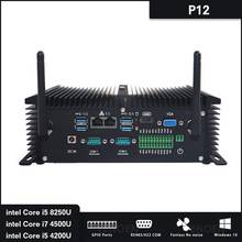 Rugged Mini pc server core i7 i5 8250U 8350U industrial fanless computer RS232/422/485 COM 2 gigabit lan thin client i5 4200U 2024 - buy cheap