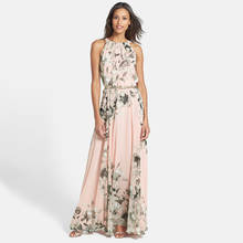 Women Summer Chiffon Long Dress Floral Print Boho Beach Dress Tunic Maxi Party Dresses Sundress Vestidos 2024 - buy cheap