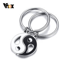 Vnox-llaveros de acero inoxidable para hombre, 2 unids/set/juego, anillo chino Yinyang Bagua Balance, regalo de Navidad 2024 - compra barato