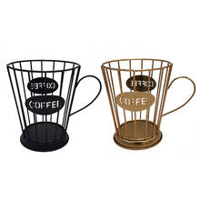 Hollowed Coffee Capsule Decoration Storage Basket Retro Coffee Cup Mug Fruit Holder Metal Home Cafe Sorter Organizer 2024 - buy cheap