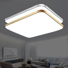 Modern Remote Control Ceiling Lamp For Living Room Square Aluminum Acrylic Ultra-thin Stepless Dimming LED Indoor Lighting 2024 - buy cheap