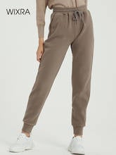 Wixra Women Casual Velvet Pants Winter Lady's Thick Wool Pants Women's Clothing Lace-up Long Trousers 2024 - купить недорого