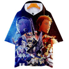 Camiseta de trébol negro de Anime para hombre y mujer, camiseta con capucha 3d a la moda, ropa de calle Harajuku, camisetas de marca 2024 - compra barato