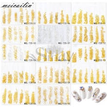6 Grid Mixed Style Japanese Nail Art Decoration Gold Metal Rivet Studs 3D DIY Shiny Charm Alloy Frame Manicure Accessories 2024 - buy cheap