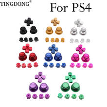 Metal Thumb Grips for PS4 Controller Aluminum Replacement ABXY Bullet Buttons Thumbsticks Chrome D-pad for Sony Playstation 4 2024 - buy cheap