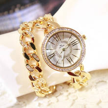 Relojes de lujo de moda para mujer, pulsera de cuarzo con esfera de diamante de 32mm, de acero inoxidable, femenino 2024 - compra barato