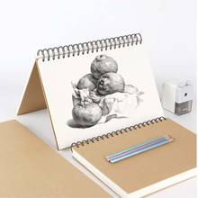 A4/8K/16K Spiral Sketch Book for Drawing Kraft Cover Blank Sketch Pad Wirebound Tracking Paper Watercolor Painting 30/60sheets 2024 - buy cheap