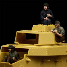 Комплект из 3 предметов, на бретелях солдат (без бака) статуэтка в виде 1/35 масштабная модель комплект сборки модели комплект смолы бесцветный самодельный игрушка No.388 2024 - купить недорого