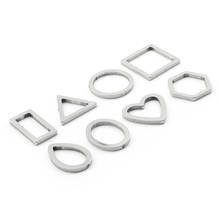 10pcs Stainless Steel Geometric Hollow Pressed Round Rectangle Heart Frame Pendant Resin Jewelry Making Bezel Mold DIY Crafts 2024 - buy cheap