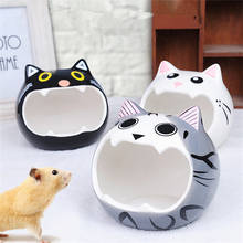 Cute Hamsters Ceramic Nest Hamsters Cave Pet House with Cat Head Pattern Design Suitable for Small Pet Chinchilla 2024 - buy cheap