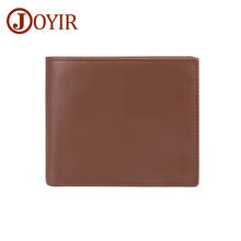 JOYIR Genuine Leather Men Wallets Business Leather RFID Wallet Card Holder Men Zipper Coin Purse Credit Card Holder Wallet Men 2024 - buy cheap