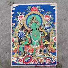 Green Tara embroidery Thangka decorative picture hanging picture Tibetan Buddhism home living room 2024 - buy cheap