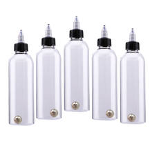 5x 30/50/60/120/250ml tatuagem aerógrafo tinta dispensando boston garrafas de plástico 2024 - compre barato