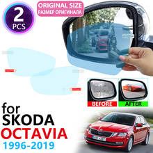 Capa de retrovisor para skoda octavia, capa completa antirreflexo de 1 2 3 a5 a7 mk1 mk2 mk3 1u 1z 5e acessórios para filme anti-chuva nevoeiro 2018 2024 - compre barato