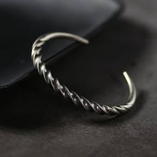 Retro Men Jewelry Punk Stainless Steel Bracelet Men Twist Horns Cuff OPen Bracelets & Bangles Couple pulseira masculina 2024 - buy cheap
