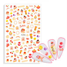 1 Sheet Nail Sticker Adhesive Stickers Colorful Fruit Cake Candy Decals Wraps Tip Nail Art DIY Decoration Manicure 2024 - buy cheap