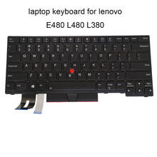 Backlight keyboard for Lenovo Thinkpad E480 L480 L380 Yoga T480s US English black Trackpoint 01YP360 01YP520 01YP280 SN20P33310 2024 - buy cheap