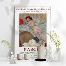 Pascin Galerie Marcel Bernheim Exhibition Poster, 35 Rue La Boethie Paris Viii Sleep Woman Art Print, Vintage French Home Decor 2024 - buy cheap