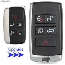 Jingyuqin Remote Car Key Case Shell Upgraded For Land Rover Range Rover LR2 LR4 fit Jaguar F-Pace F-Type XE XF XJ 2024 - buy cheap