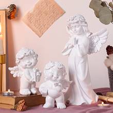 Resin Beautiful Angel Figurine Adorable Faerie Cherub Statue Ornament Cute Mini Sculpture Modern Art Sketch Model Home Decor 2024 - buy cheap