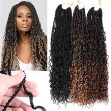 Mtmei cabelo de crochê com torção senegalês, extensões de cabelo para tranças, cabelo encaracolado com 20 fios/pacote preto marrom ombre 2024 - compre barato