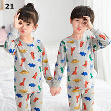 Meninos meninas roupa interior pijamas outono inverno manga longa roupas infantis pijamas de algodão conjuntos para crianças 3-13 anos 2024 - compre barato