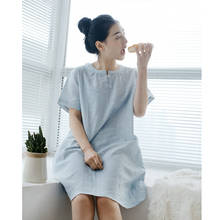 Novelty Clothes Summer Loose Women Cotton Sleepwear Leisure Short Sleeve Gauze Nightgowns Printing Fruits Big Size Nightdress 2024 - buy cheap