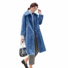 Casaco de lã de luxo feminino inverno roupa de exterior quente sobretudo lf9048 2024 - compre barato