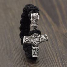 dropshipping 1pcs thor's hammer mjolnir bracelet viking scandinavian norse viking bracelet Men gift 2024 - buy cheap