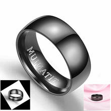 High Quality Men's Fashion Stainless Steel Ring Matte Inner and Outer Ball Black TITANIUM Ring Party Jewelry Anniversary Gift 2024 - buy cheap