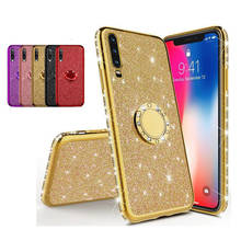 Funda de diamante brillante para Samsung galaxy S20 Ultra S10 5g S9 Plus S8 note 10 pro 8 9 m40 m30s m20 m10 J7 J6 J4, cubierta de anillo de dedo 2024 - compra barato