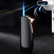 Metal Portable Men's Windproof Gas Lighter Smoking Accessories Blue Flame Small Spray Gun Torch Cigar Butane Lighter 2024 - buy cheap