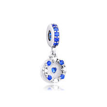 Kralen-abalorio colgante de corazones brillantes para fabricación de joyas, para pulsera Pandora, Plata de Ley 925 auténtica, regalo para mujer 2024 - compra barato