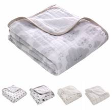 1Pcs Cotton Baby Swaddles Soft Newborn Blankets Multifunction Printed Swaddles Wrap White Double Gauze Bath Towels Play Mats 2024 - buy cheap