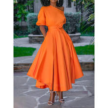 Summer Dress Women 2021 Sexy Off Shoulder Long Party vestido de mujer Casual Slim Oversized Ball Gown Maxi Dress With Belt 2XL 2024 - buy cheap