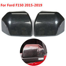 1 par para ford f150 carro retrovisor espelho lateral capa 2015-2019 acessórios de fibra de carbono grão abs espelho retrovisor capa protetor 2024 - compre barato