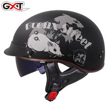 Novo gxt retro capacete da motocicleta de verão moto capacete aberto rosto scooter motociclista corrida equitação capacete com certificação ponto 2024 - compre barato
