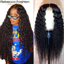 Rebecca Lace Front Wig Deep Wave 13x1 T Lace Deep Wave Human Hair Wigs For Women Pre Plucked Brazilian Remy Lace Frontal Wig 2024 - buy cheap