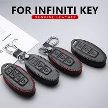 Чехол для автомобильного ключа, из натуральной кожи, для Infiniti FX35, Q50, FX37, QX60, G35, Q60, Q70, FX, брелок «Обложка» 2024 - купить недорого