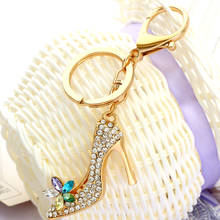 ZOSHI Gold Color High Heels Keychains Crystal Charms Key Rings Key Holder Trendy Jewelry Bag Accessories Gift 2024 - buy cheap