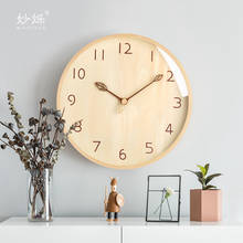 Reloj De pared grande y creativo De estilo nórdico, accesorio De madera para cocina, sala De estar, decoración del hogar, BA60WC 2024 - compra barato