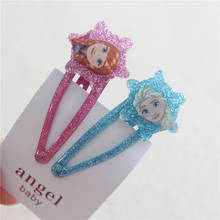 Disney cartoon children's hair accessories baby girls headwear frozen elsa anna hair clip pair BB clip bang clip 2024 - buy cheap