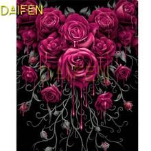 5d diy diamante bordado ponto cruz flor cheia redonda diamante mosaico pingando rosa quadrado cheio pintura diamante pingando rosa 2024 - compre barato