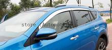 A janela Do Vento Defletor Visor Chuva/Sun Guard Ventilação Chuva sobrancelha 4 pçs/set 4 RAV4 prata cromo Para Toyota RAV 2013 2014 2024 - compre barato