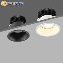 Led diodo emissor de luz, 2021, antirreflexo, 7w, 12w, 20w, lâmpada de teto redonda embutida, iluminação interna, luz branca quente e fria 2024 - compre barato