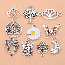 10Pcs Mix Lot Angel Flower Tree Heart Charms Pendant for Jewelry Making Bracelet Earrings Necklace DIY Accessories Craft 2024 - buy cheap