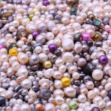 Cuentas de perlas de colores naturales de 50g, cuentas sueltas irregulares de agua dulce, tamaño aleatorio para hacer joyería DIY, collar y pulsera 2024 - compra barato